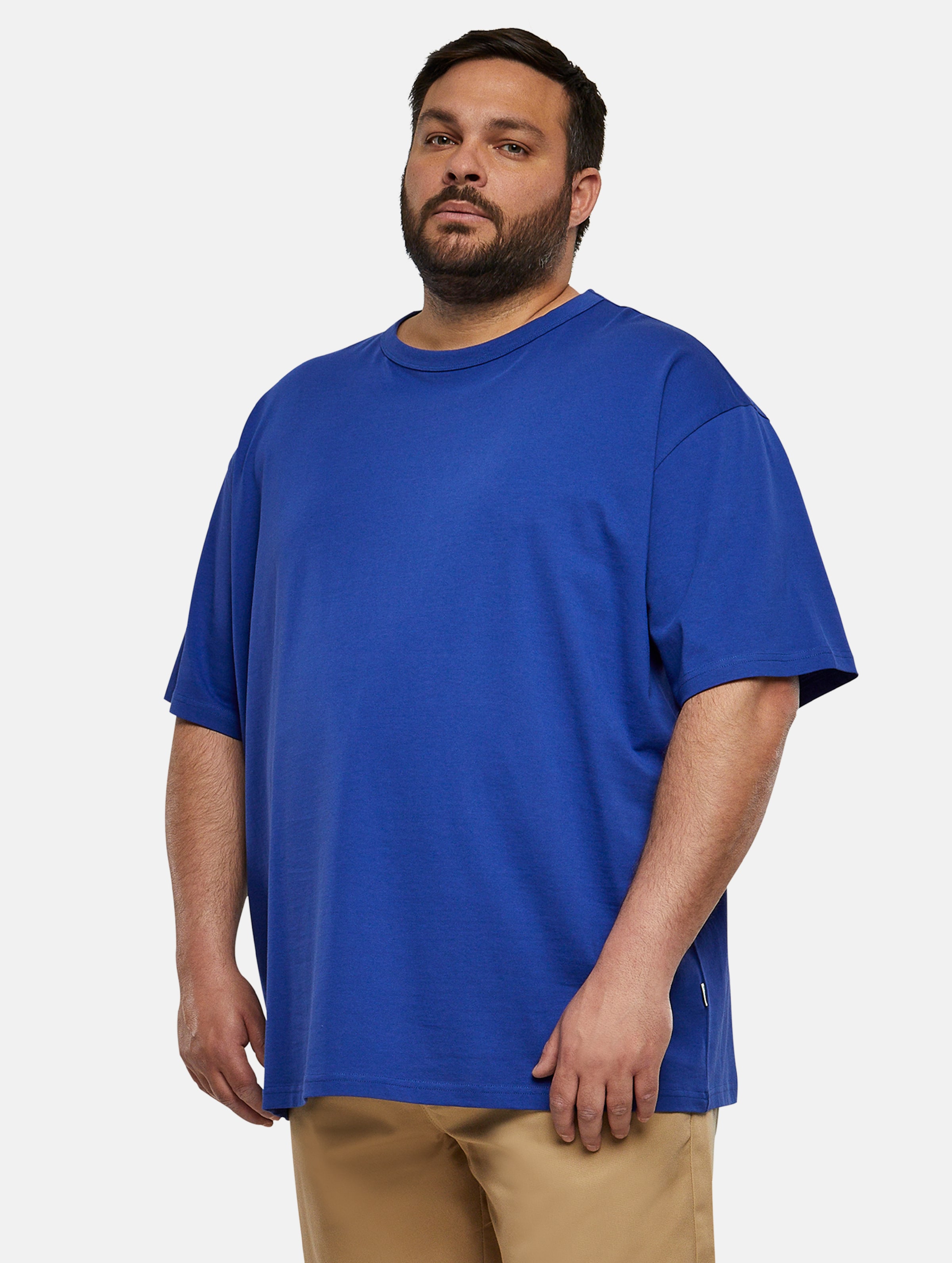 Urban Classics - Organic Basic Mens Tshirt - L - Blauw