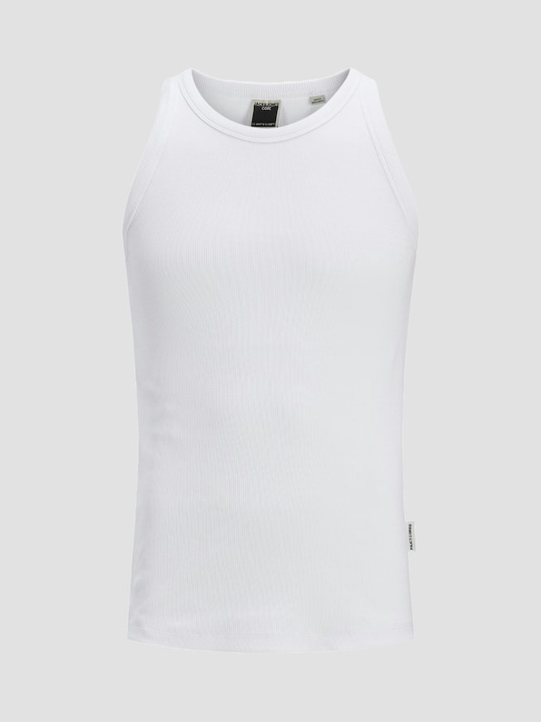 Jack & Jones Concrete Washed Rib Tank Tops-0