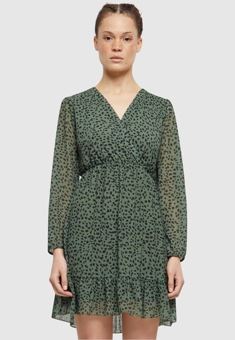 Cloud5ive V-Neck Chiffon in Wickeloptik mit Leo Print Dress