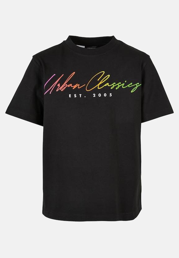 Urban Classics Boys Script Logo T-Shirt-0
