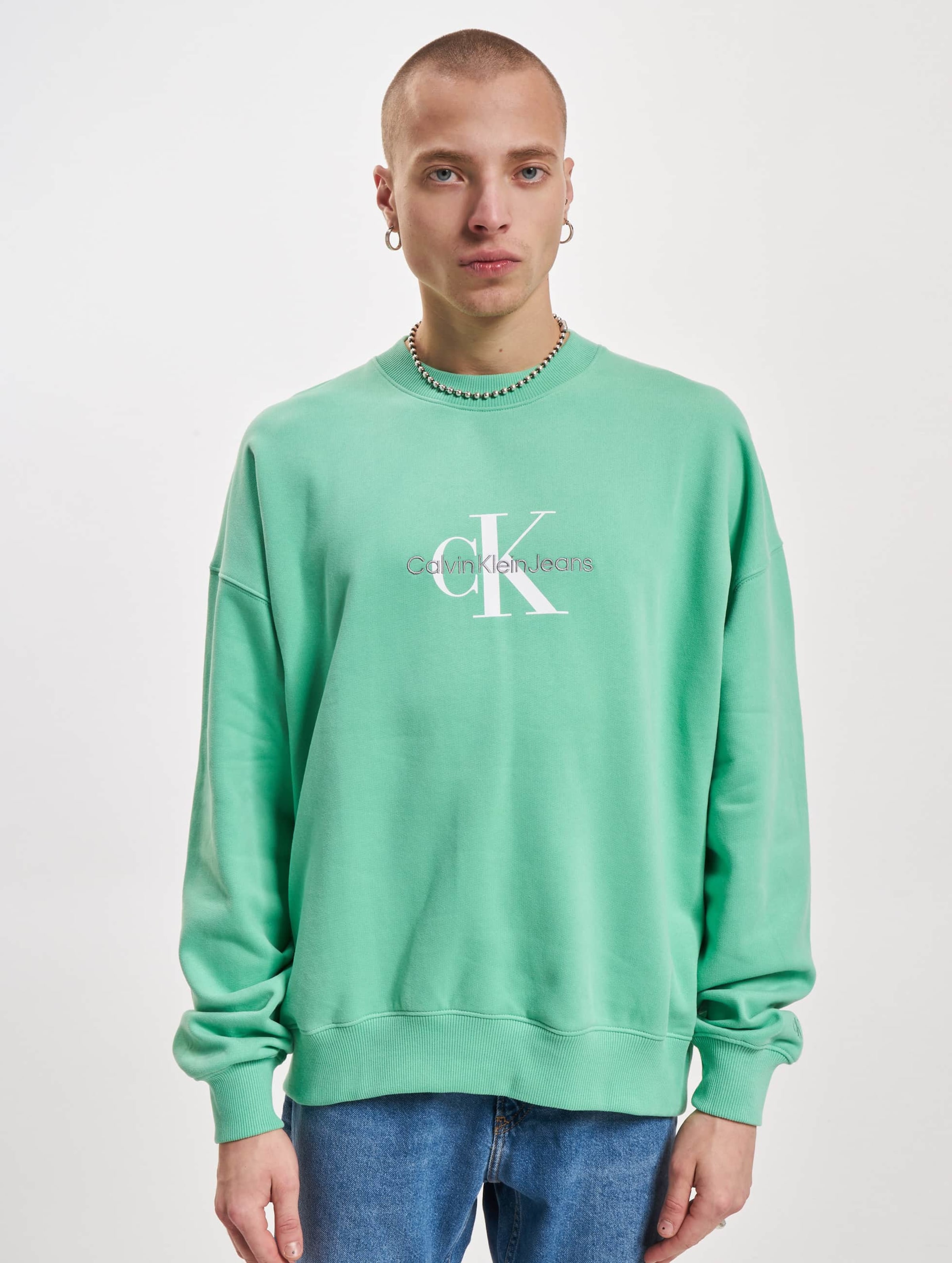 Calvin Klein Jeans Monologo Oversized Crew Neck Sweater DEFSHOP 22954