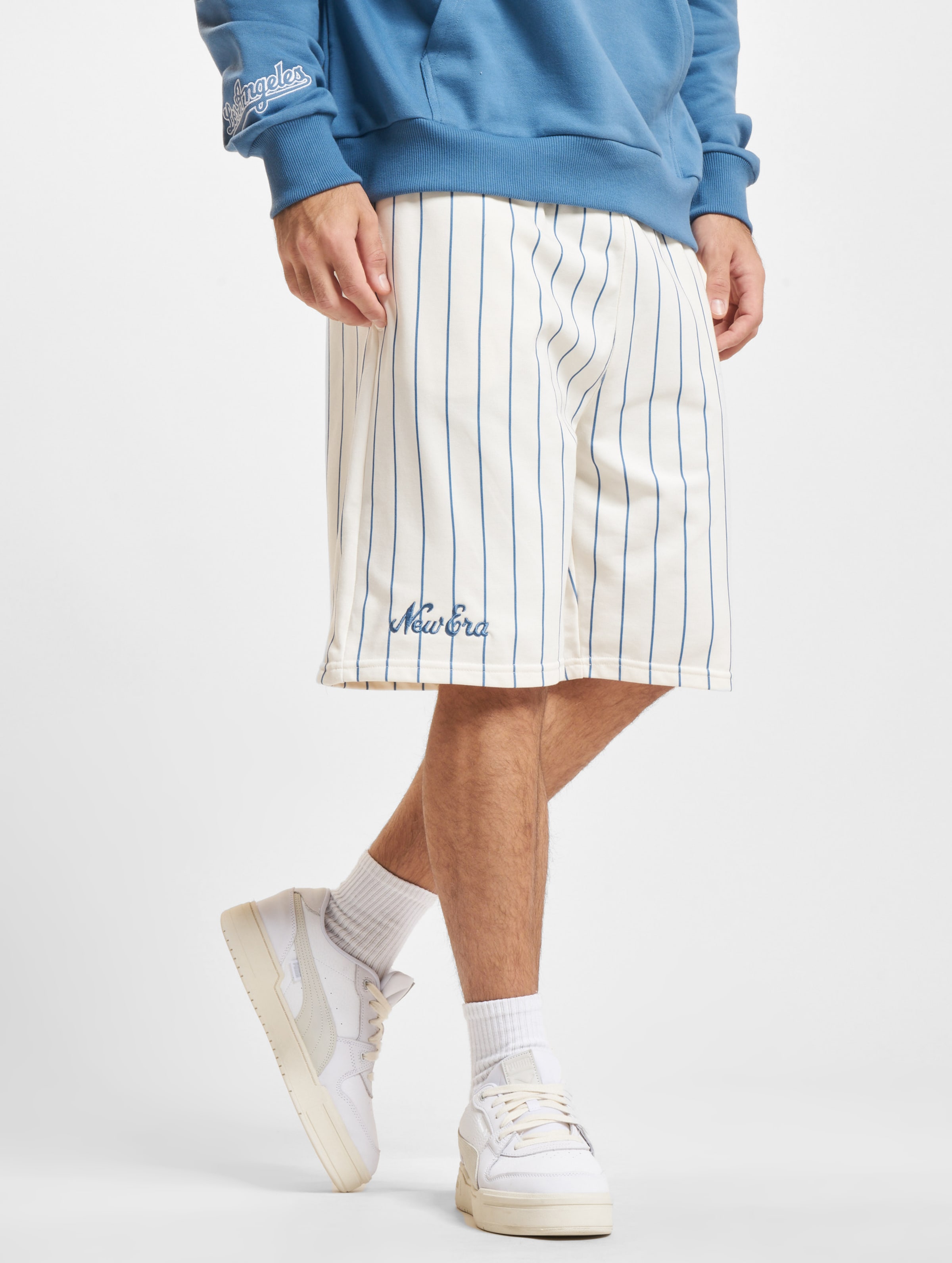 New Era Pinstripe Shorts Männer,Unisex op kleur wit, Maat S