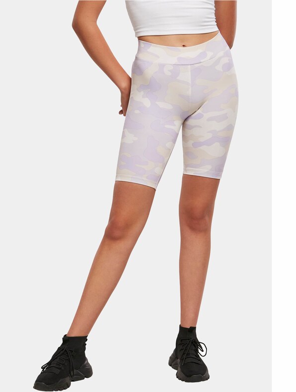 Ladies High Waist Camo Tech Cycle -0