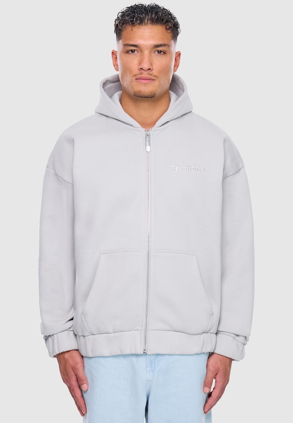 HEAVY OVERSIZE EMBO ZIPPER HOODIE-0