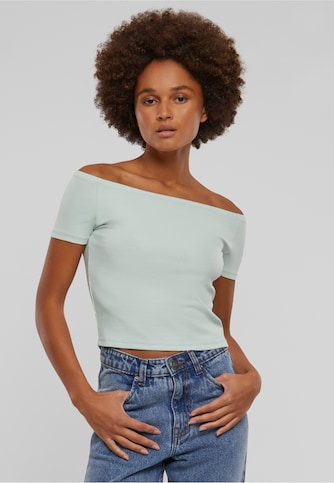 Ladies Organic Off Shoulder Rib Tee