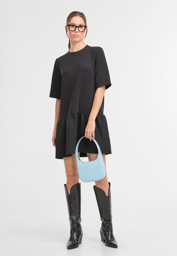 NMMANDY S/S PEPLUM SCUBA DRESS JRS FWD-4