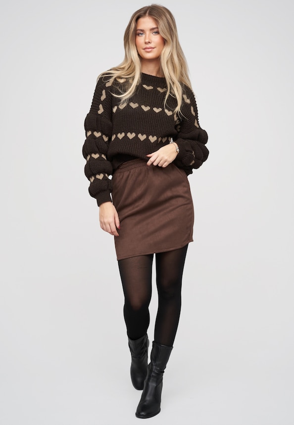 Knit Sweater with hearts-4