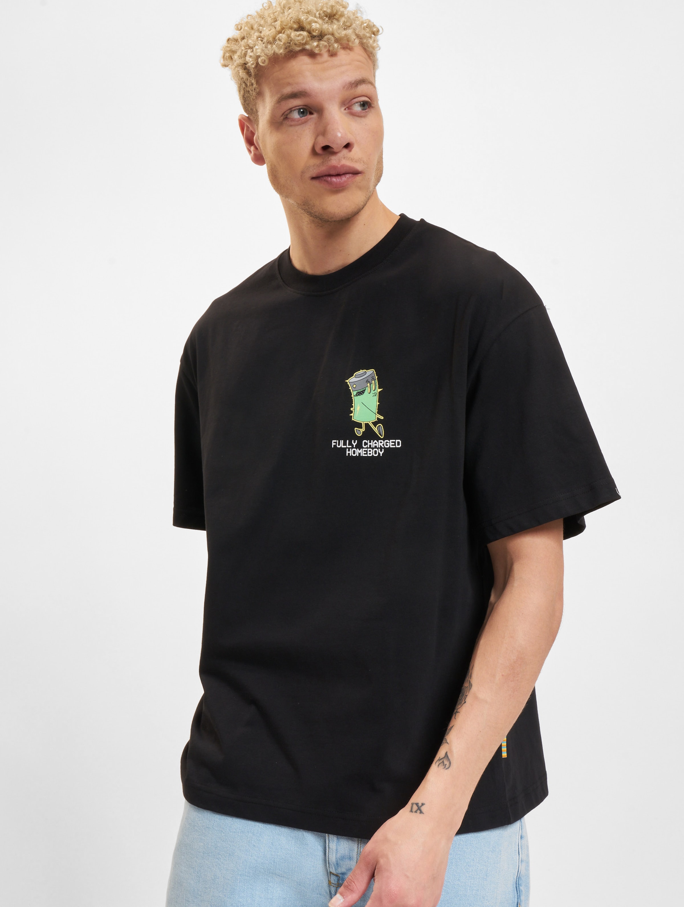Homeboy Fully Charged T-Shirts Männer,Unisex op kleur zwart, Maat XXL