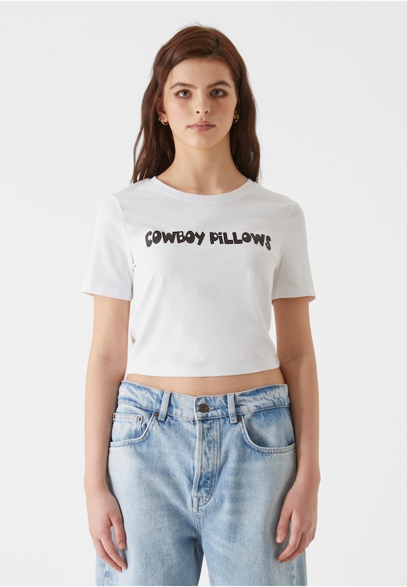 Lost Youth Ladies Cropped Tee - Cowboy Pillows-0