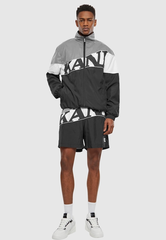 KM242-014-2 Wavy Retro Black Trackshorts-2