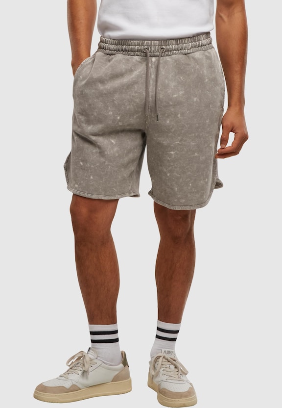 Washed Piped Shorts-0