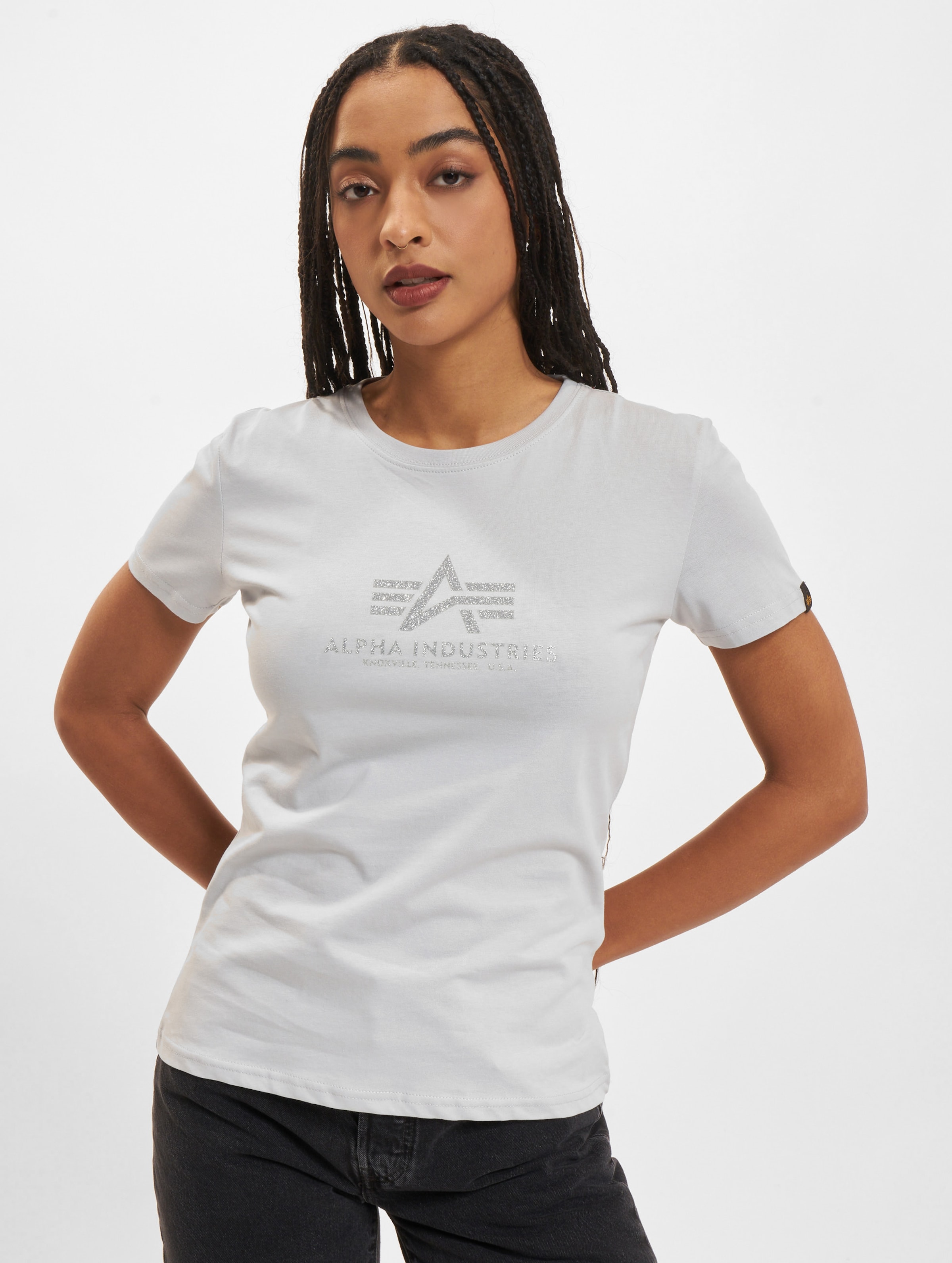 Alpha Industries New Basic G T-Shirts Vrouwen op kleur grijs, Maat S