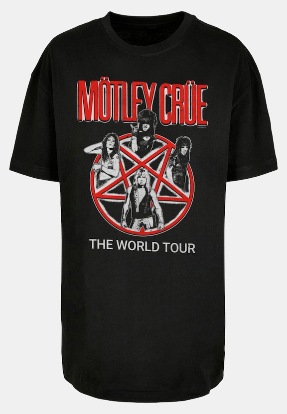 Ladies Motley Crue - Vintage World Tour Oversized Boyfriend -2