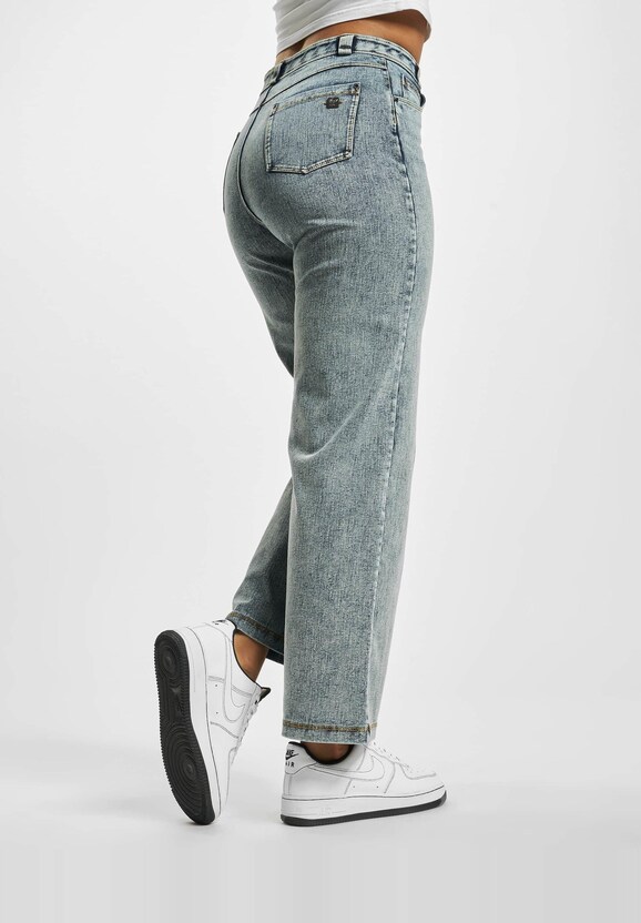 High Waist Wide Leg - Washed Denim-4