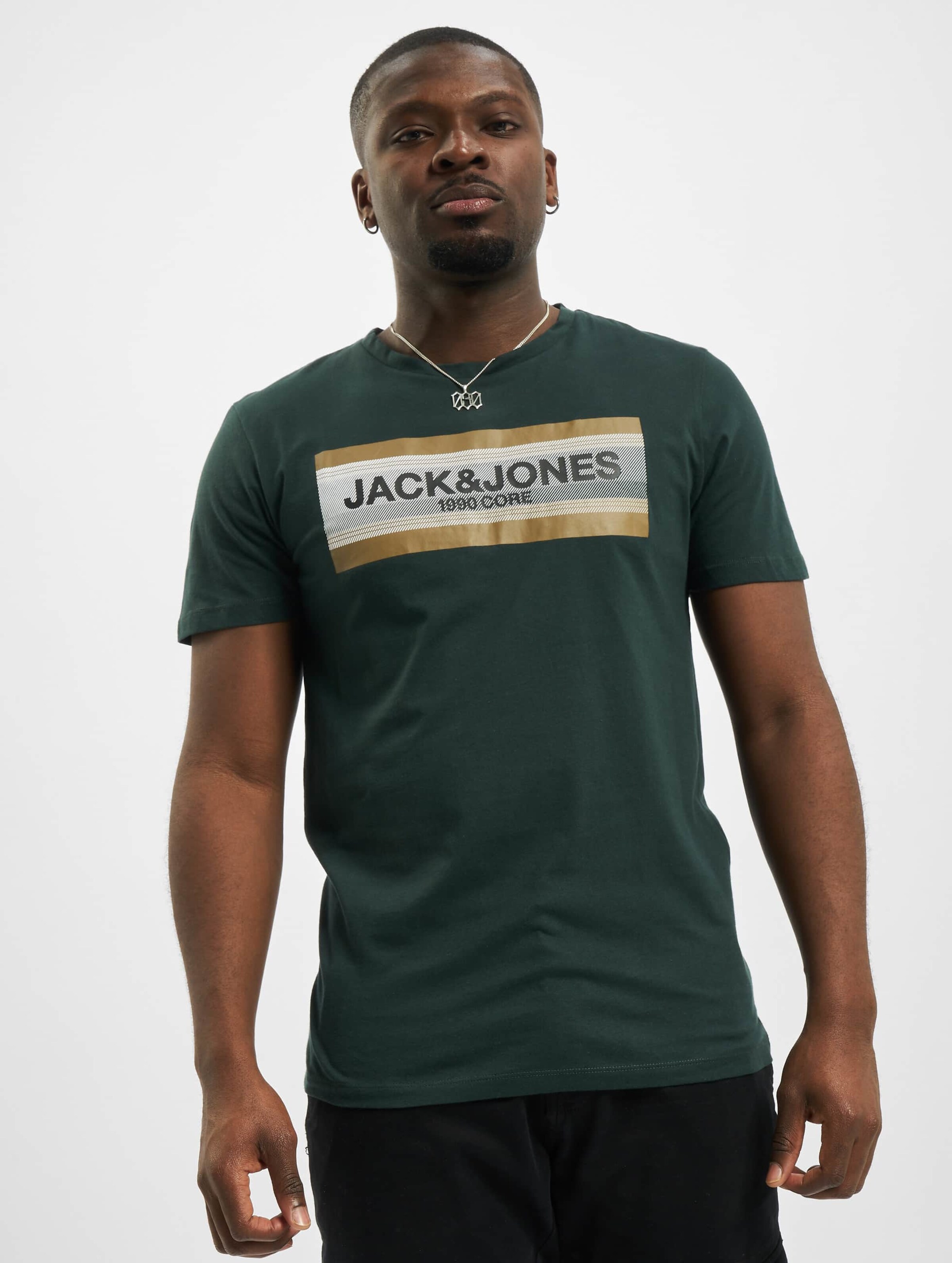 Jack & Jones jcoBooster T-Shirt Mannen op kleur groen, Maat L