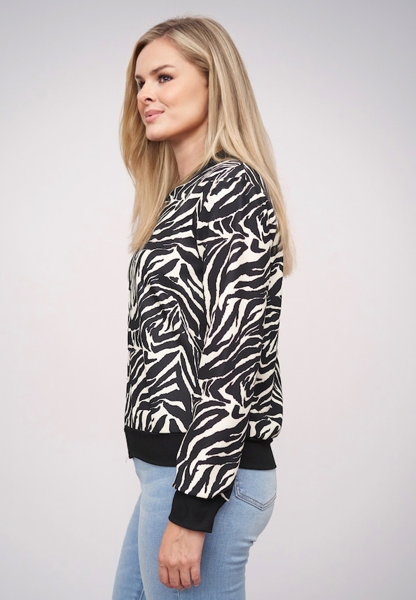 Blouson Bomber-Jacket with zebra print-2