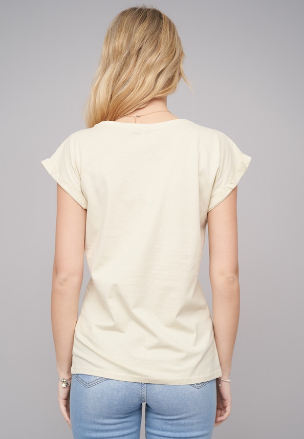 Ladies 77 Live Simple Sand Tee-1