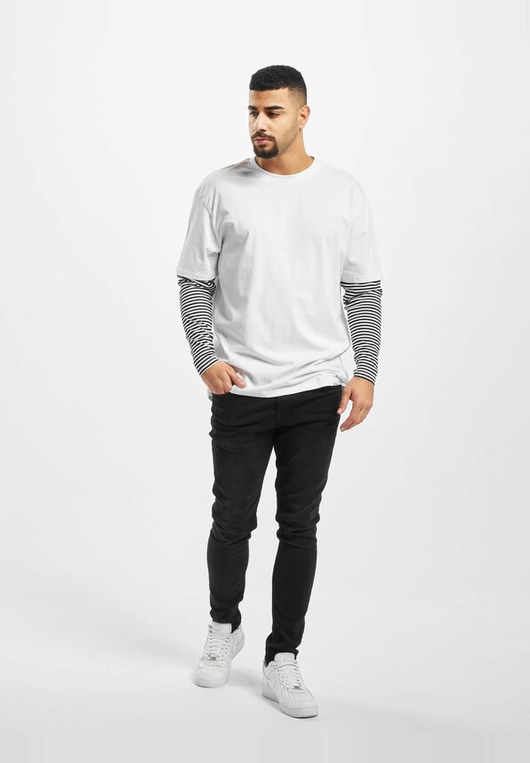 Oversized Double Layer Striped Tall -3