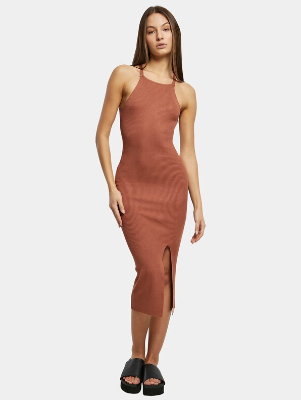 Midi Rib Knit Crossed Back-0