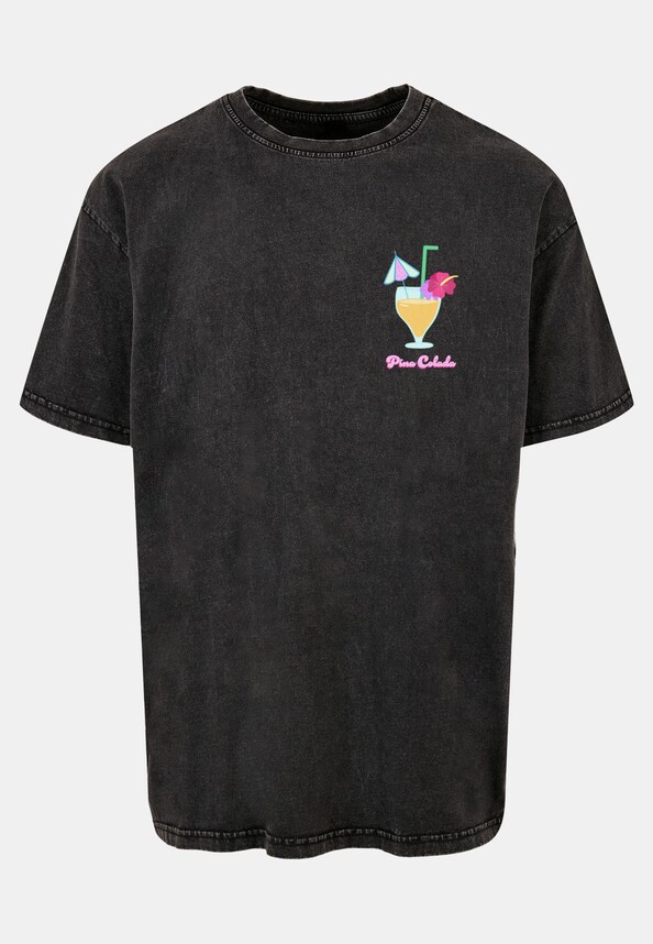 Pina Colada Acid Washed Heavy Oversized Tee-4