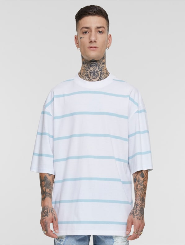 Urban Classics Oversized Sleeve Modern Stripe T-Shirts-3