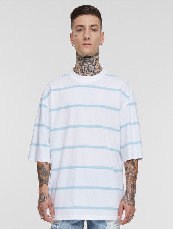 Urban Classics Oversized Sleeve Modern Stripe T-Shirts-3