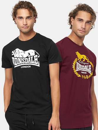 Lonsdale London Ecclaw Double Pack T-Shirts