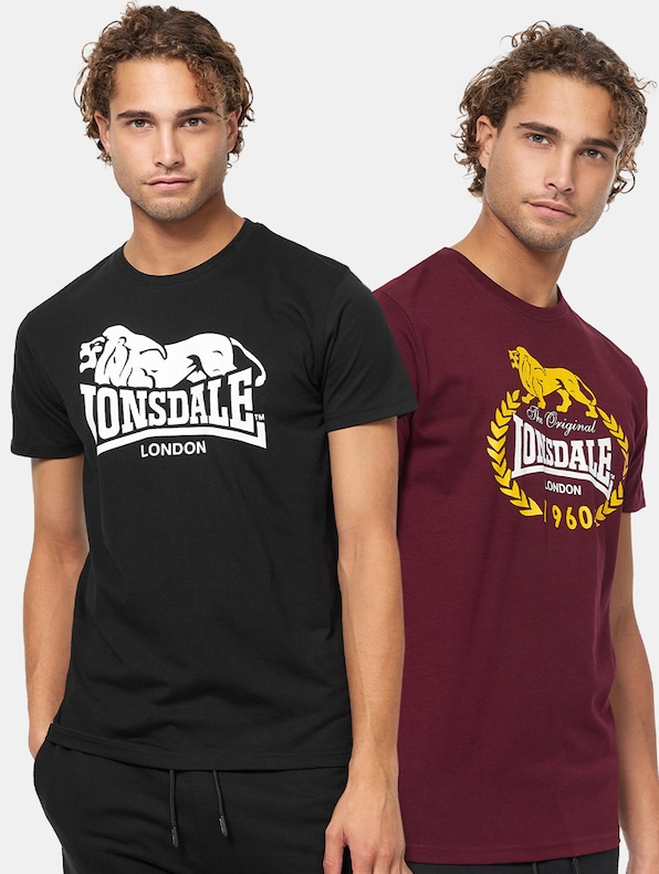 Lonsdale London Ecclaw Double Pack T-Shirts-0