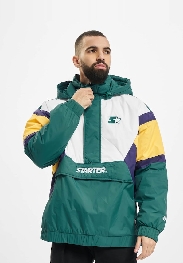 Color Block Half Zip Retro-0