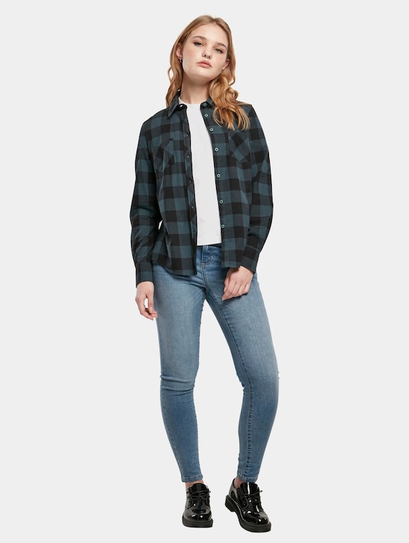 Ladies Turnup Checked Flanell-5