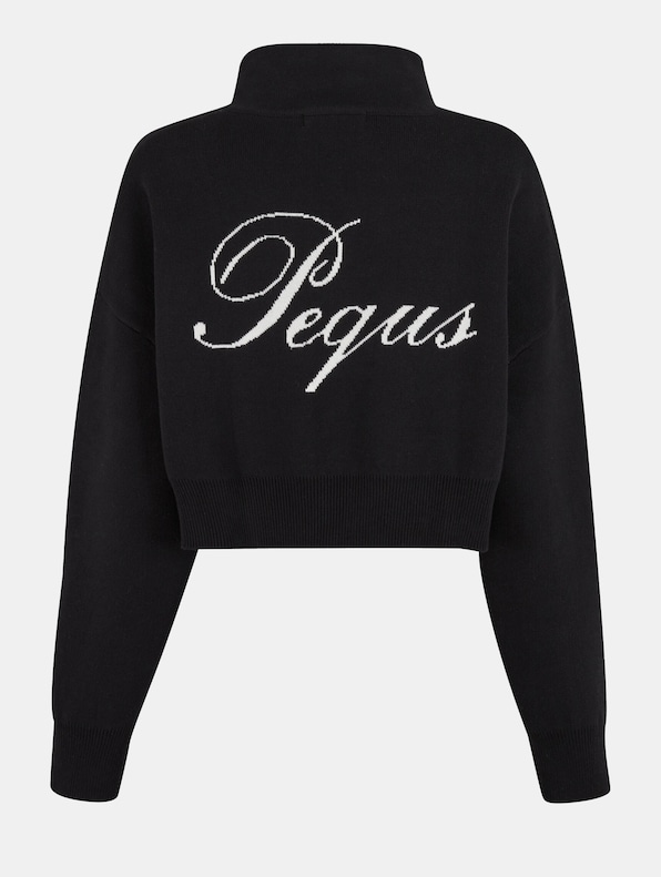 Cropped Handwritten Logo Knit -5