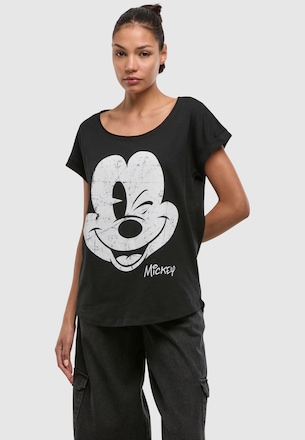 Disney Mickey Mouse Since Beaten Face CHAR CADT with Ladies Long Slub 