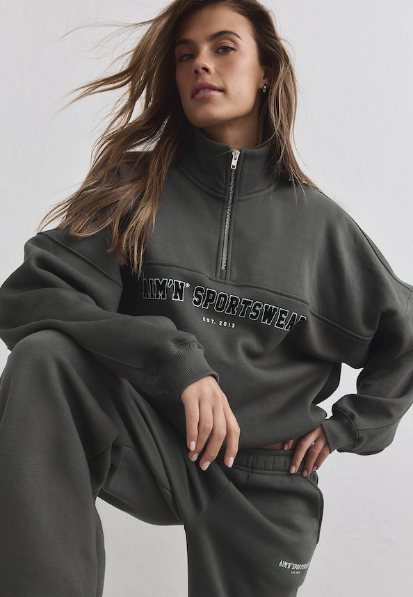 Varsity Sweat Half Zip-3