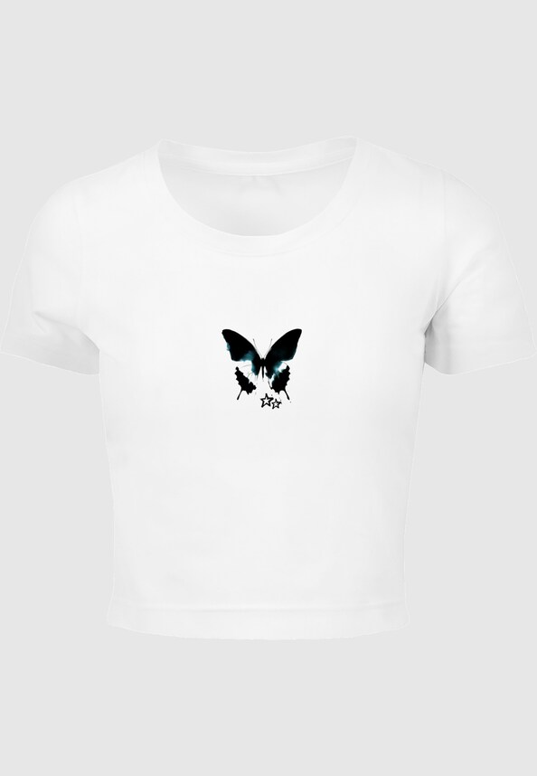 Ladies Essential Logo Cropped Tee-2