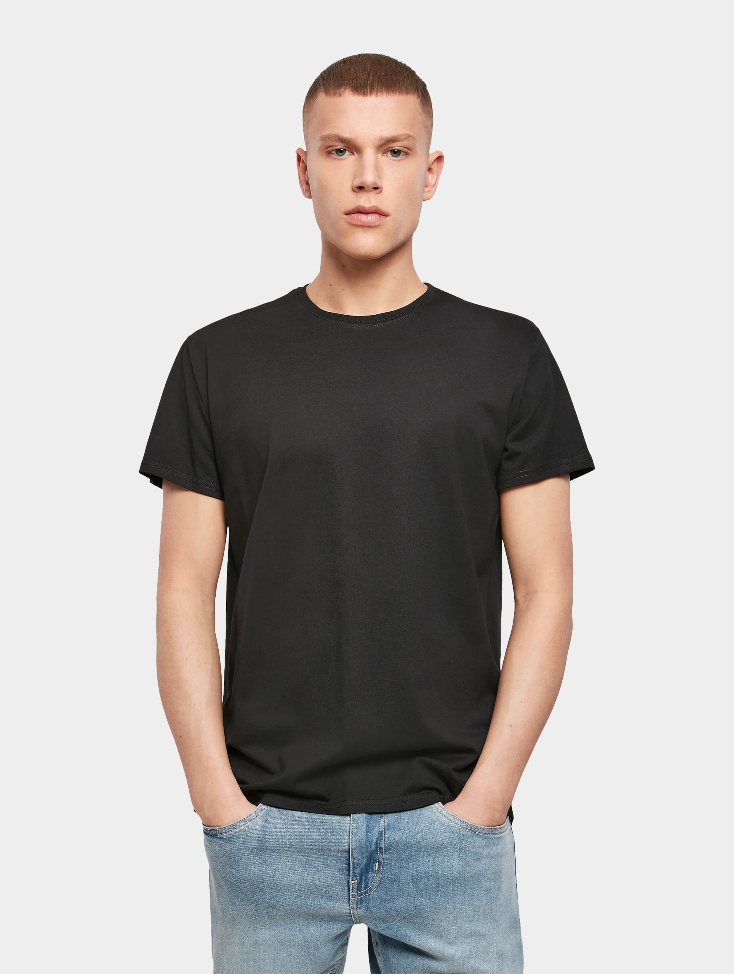 Build Your Brand Basic T-Shirt Mannen op kleur zwart, Maat XL