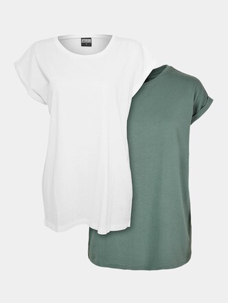 Urban Classics Ladies Extended Shoulder 2-Pack T-Shirt