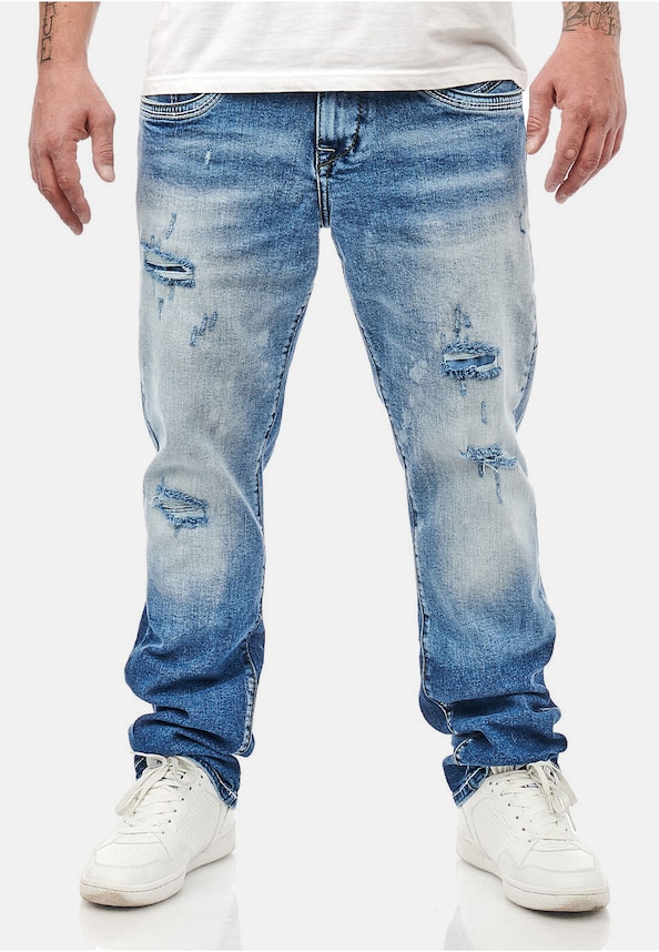 Rusty Neal Herren Destroyed Jeans Hose  used-0