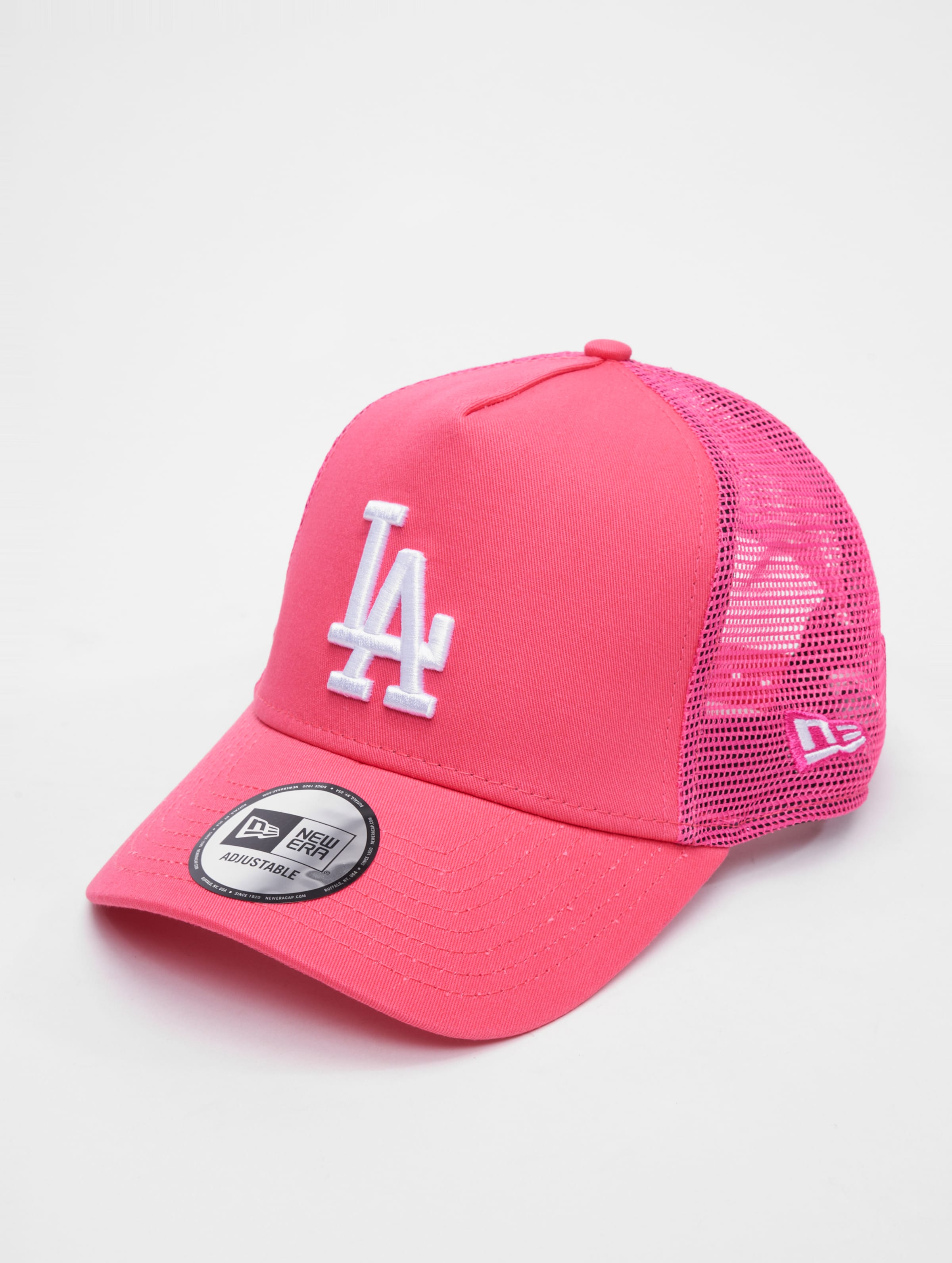 New Era League Essential LA Dodgers Trucker Caps Frauen,Unisex op kleur roze, Maat OSFM