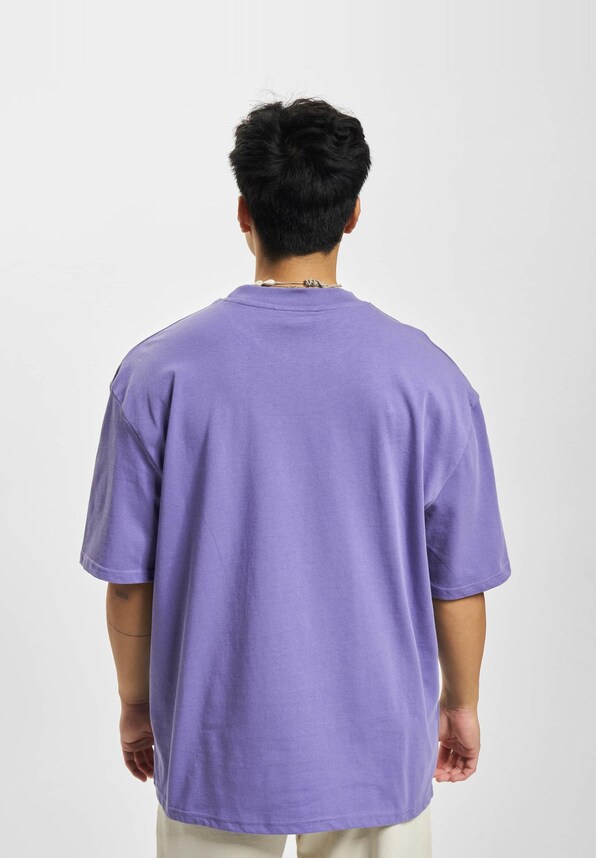 Logo Oversized Tee Vintage Washed Magic Violet Gum-0