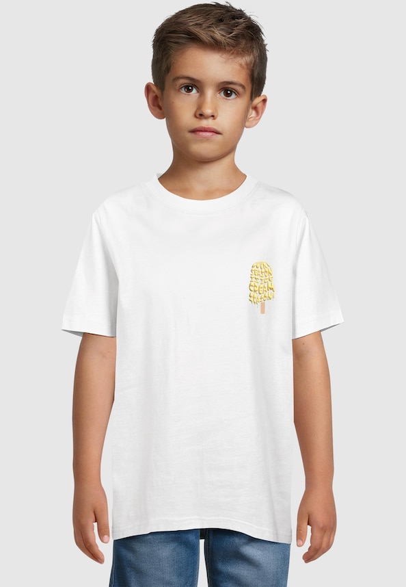 Kids Ice Cream Season Yellow -  Basic T-Shirt-0