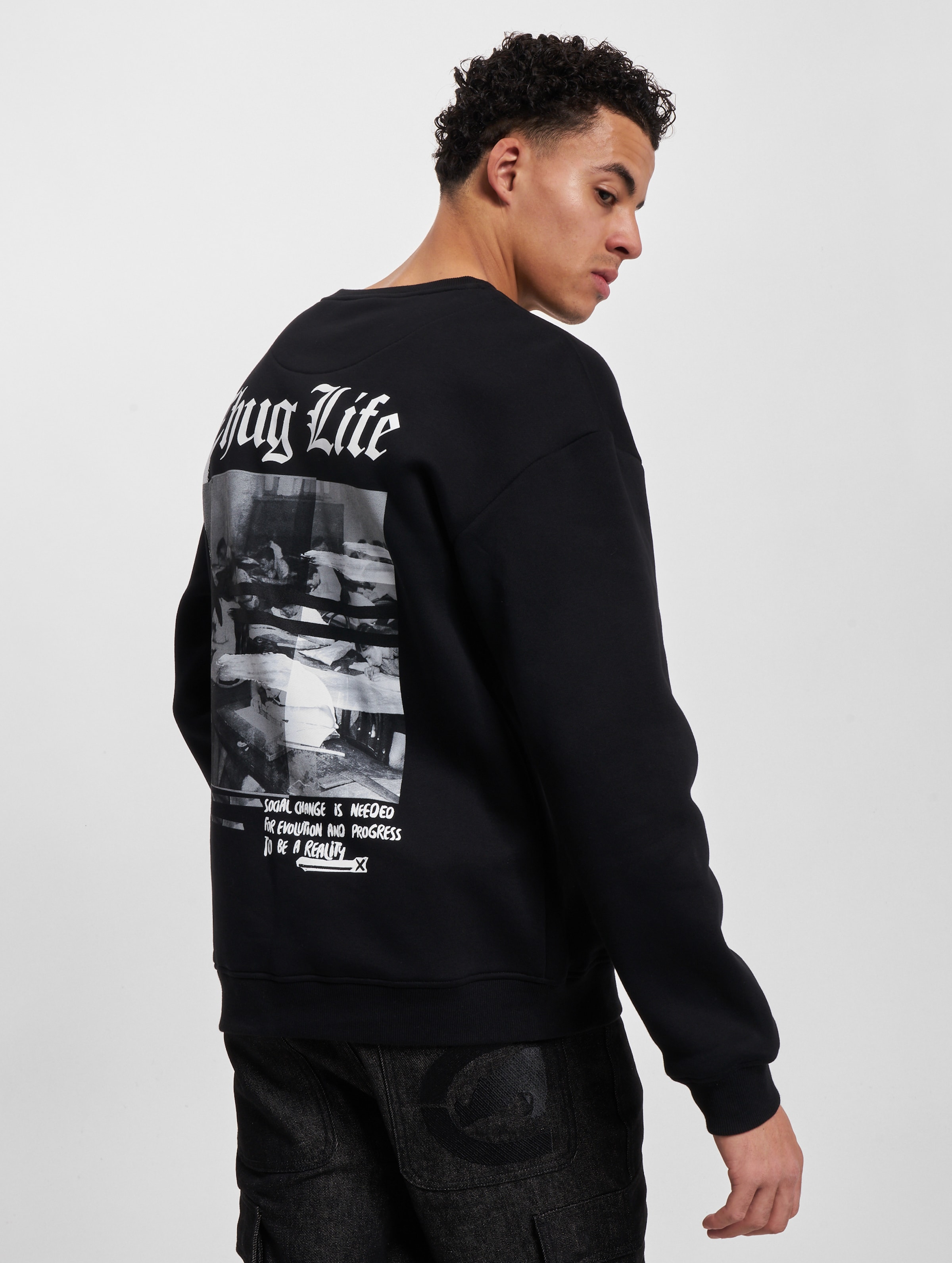 Thug Life Pullover Mannen op kleur zwart, Maat XL