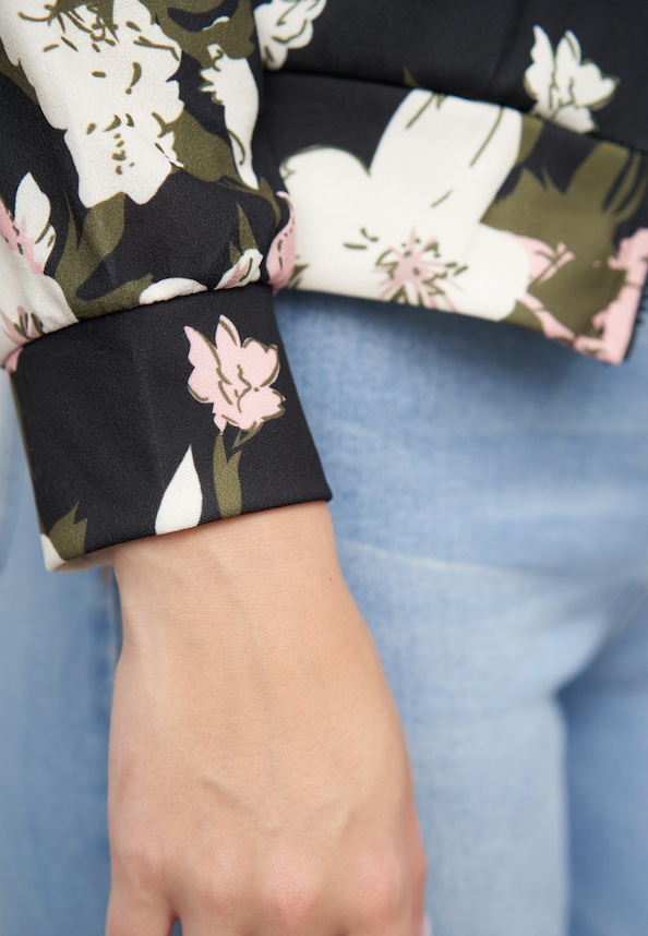 Blouson Jacket with floral print-5