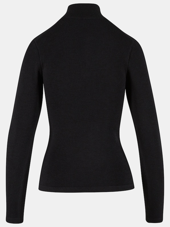 Ribbed Wool Half Zip-5