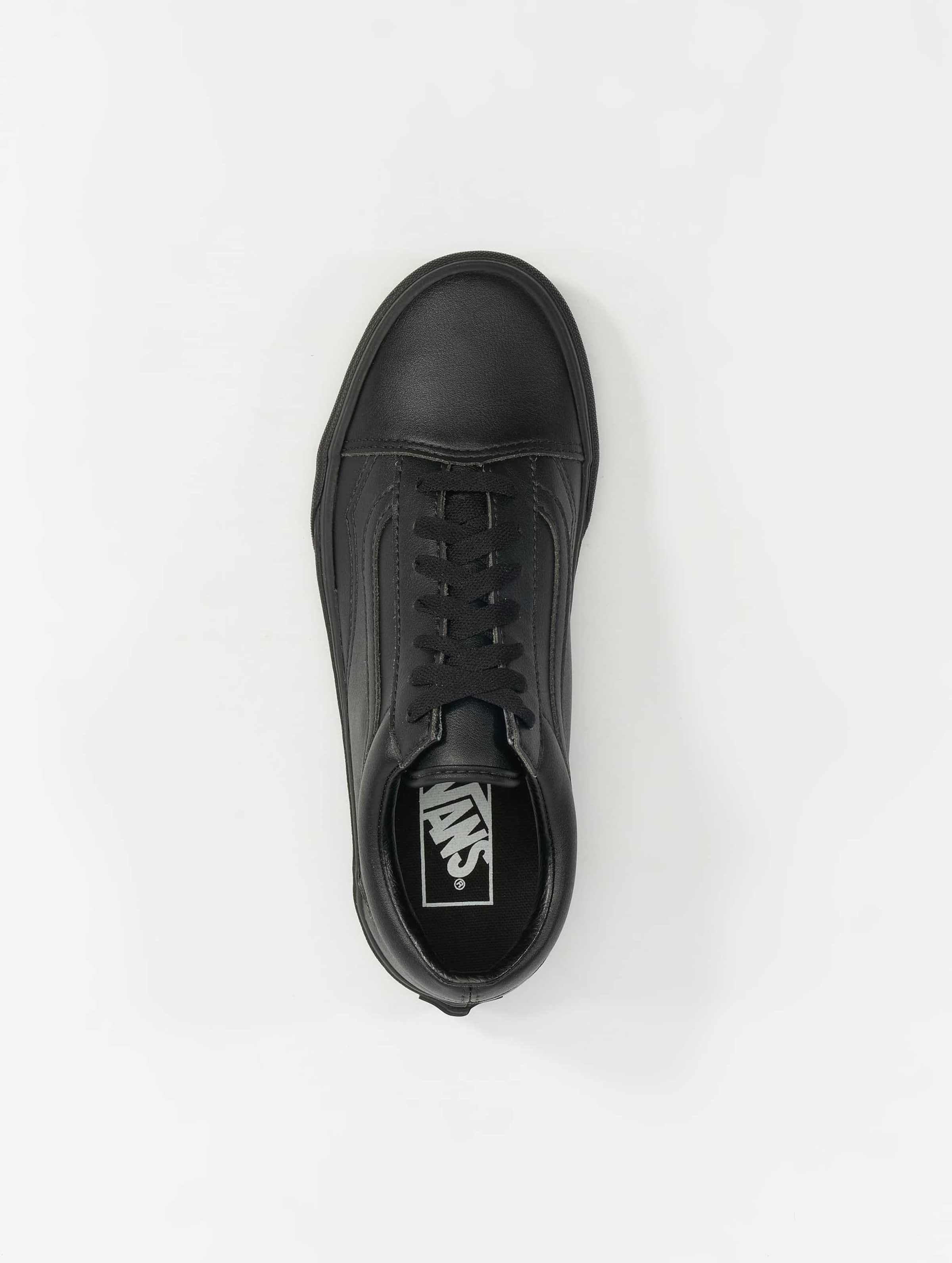 Vans old skool on sale black mono leather