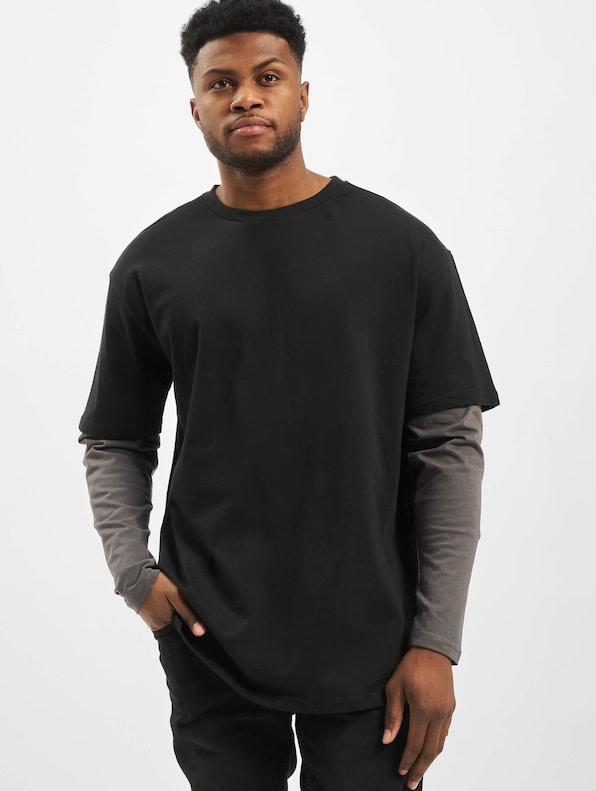 Urban Classics Oversized Shaped Double Layer T-Shirt Dark-0