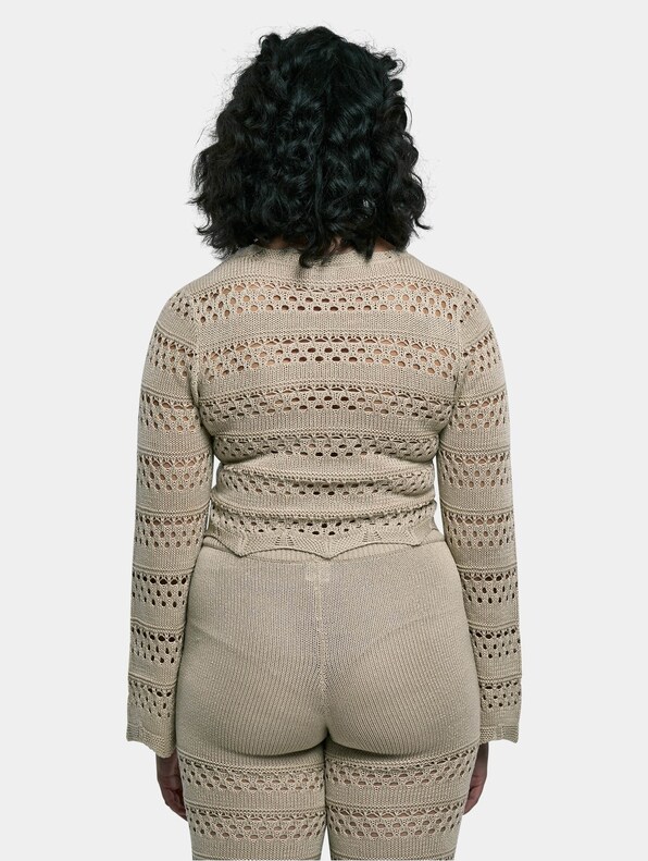 Ladies Cropped Crochet Knit-1