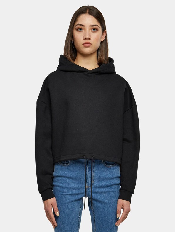 Ladies Cropped Oversized Hoodie-2