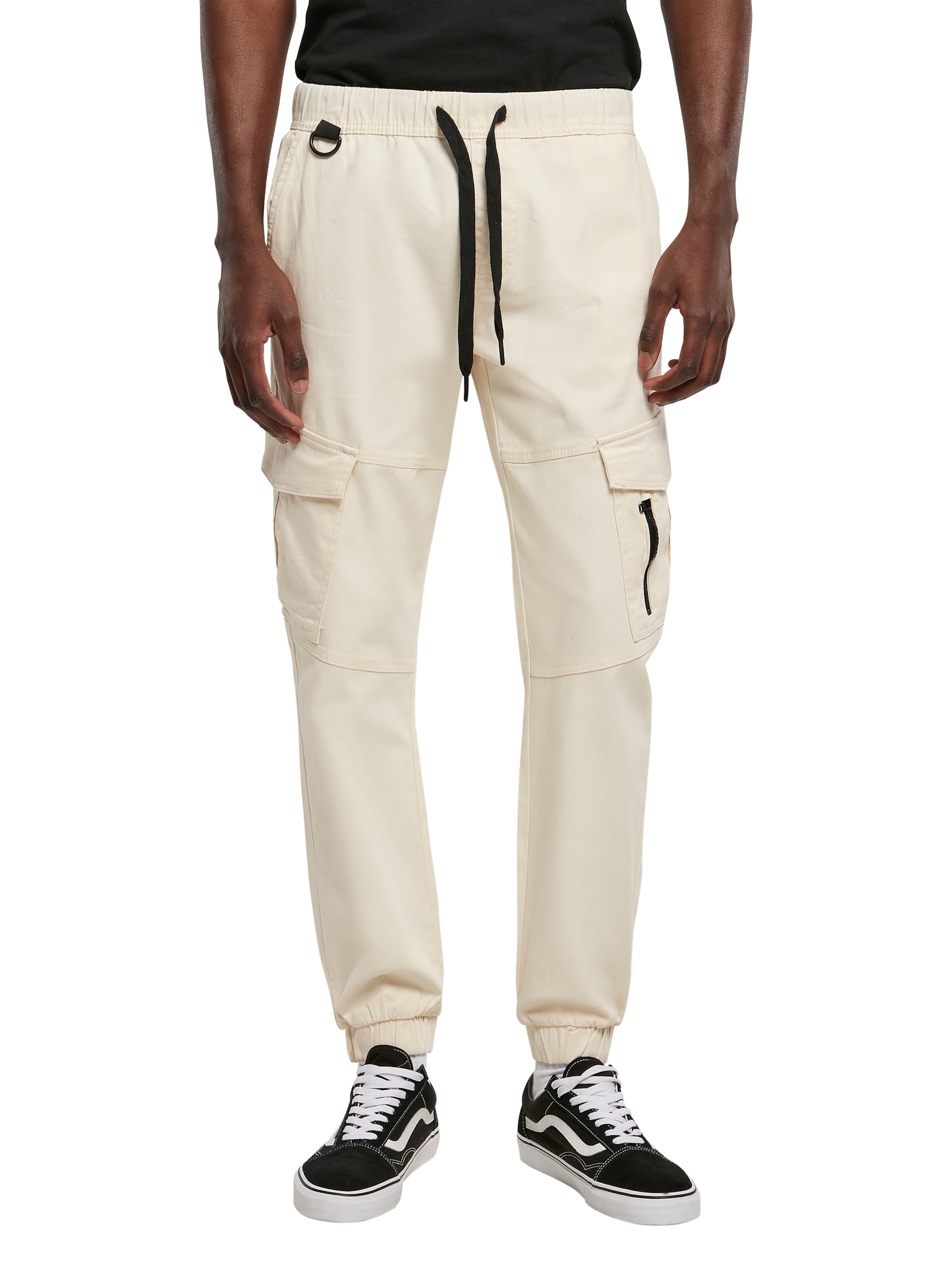 Southpole Heren joggingbroek -S- Cargo with zipper and D-ring Creme