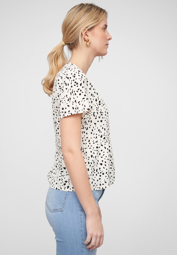 VIFINI PEPLUM S/S SLEEVE TOP/SU-3