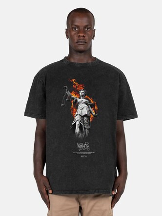 MJ Gonzales Justitia x Acid Washed Heavy Oversized T-Shirts